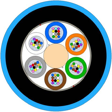 Outdoor Non-Metallic Armoured Multitube Cable 12-144F (RA)